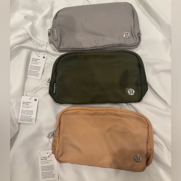 lululemon athletica Accessories - 3 bundle Neutral autumn set lululemon athletica Gray, Green, and Tan Belt Bags